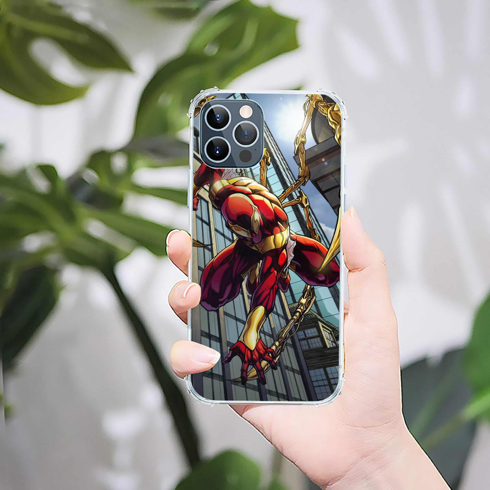 （画像用） Spider Man スパイダーマン 【iPhone 12シリーズ対応】透明スマホケース（クリアソフトケース）